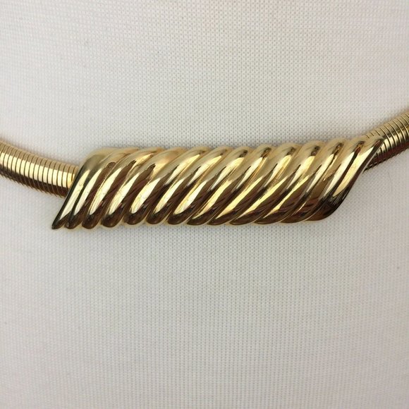 Vtg 70/80 Dotty Smith Skinny Gold Tone Metal Belt - Picture 3 of 8
